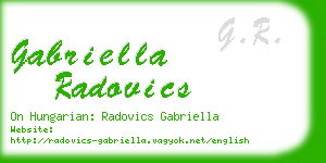 gabriella radovics business card